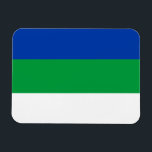 Komi Republic Flag Magnet<br><div class="desc">Patriotic flag of Komi Republic.</div>