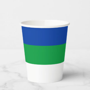 Komi Republic Flag Paper Cups