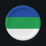Komi Republic Flag Paper Plate<br><div class="desc">Patriotic flag of Komi Republic.</div>