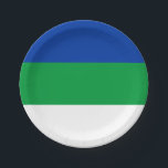 Komi Republic Flag Paper Plate<br><div class="desc">Patriotic flag of Komi Republic.</div>