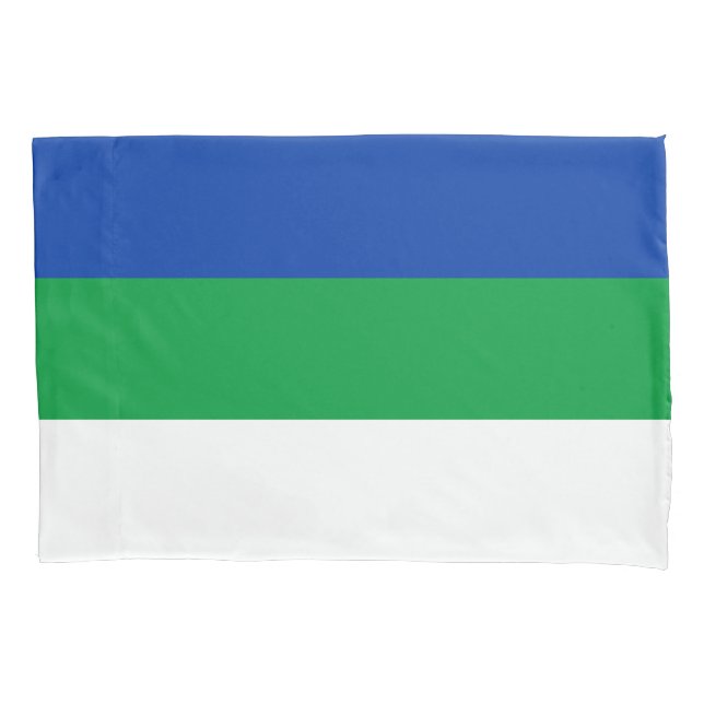 Komi Republic Flag Pillowcase (Front)