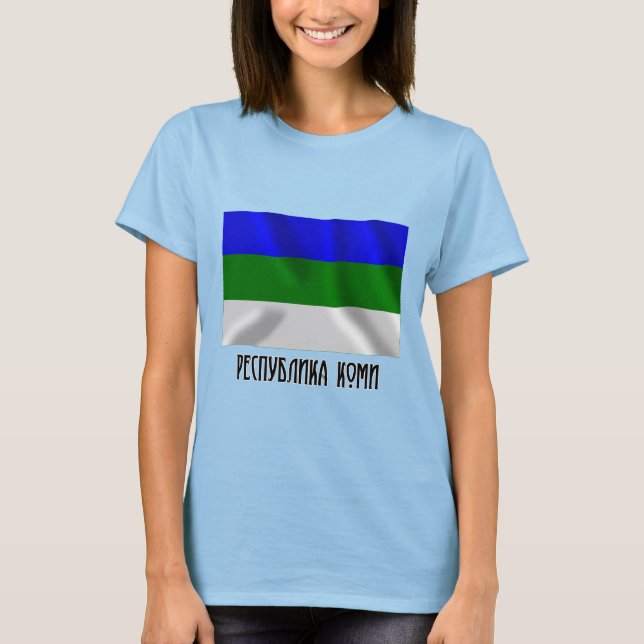 Komi Republic Flag T-Shirt (Front)