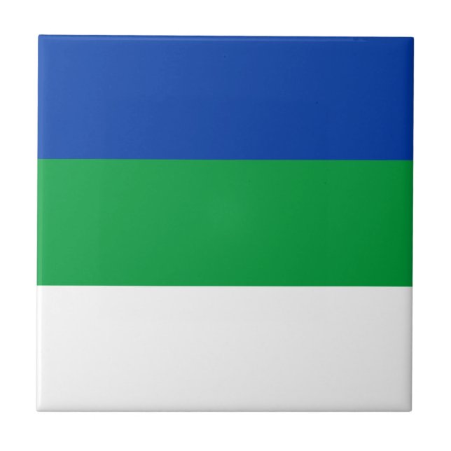 Komi Republic Flag Tile (Front)