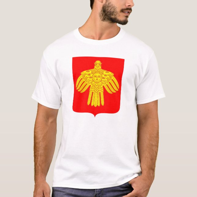 Komi Republic Official Coat Of Arms Heraldry T-Shirt (Front)