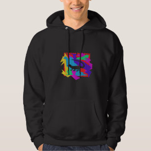 Komodo Dragon Animal Mosaik Puzzle Hoodie