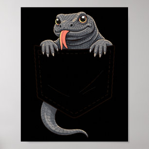 Komodo Dragon Costume Reptile Lizard Halloween Men Poster