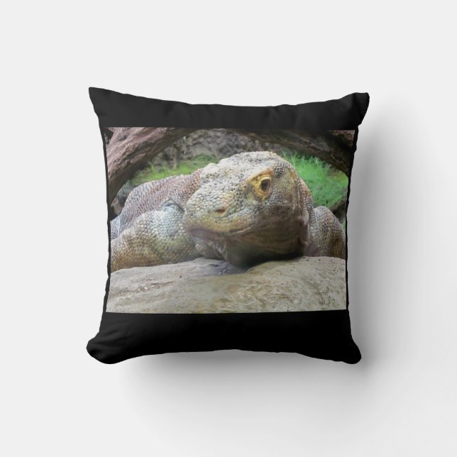Komodo Dragon Drama Pose Cushion (Front)