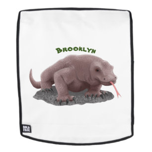 Komodo dragon illustration backpack