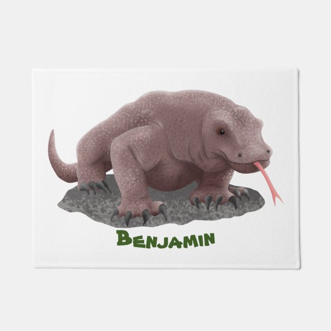 Komodo dragon illustration doormat (Front)