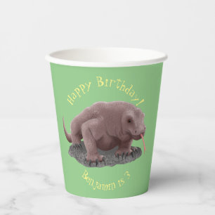 Komodo dragon illustration paper cups