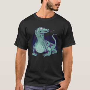 Komodo Dragon Lizard Vacation Traveler Animal Ret T-Shirt