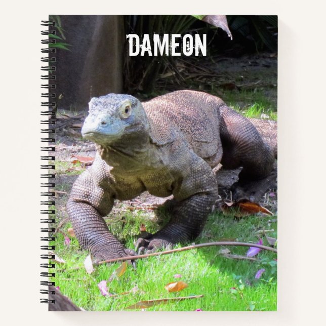 Komodo Dragon Personalised Notebook - 2 photos (Front)