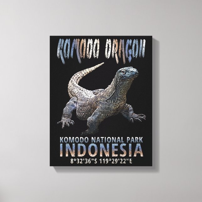 Komodo Dragon - The World's Largest Lizard. Canvas Print (Front)