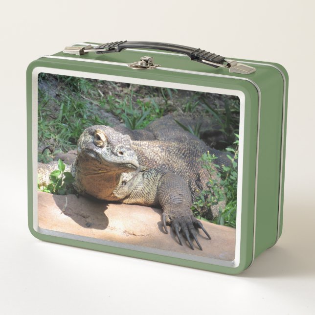 Komodo Dragon -Wild Animal Metal Lunch Box (Front)