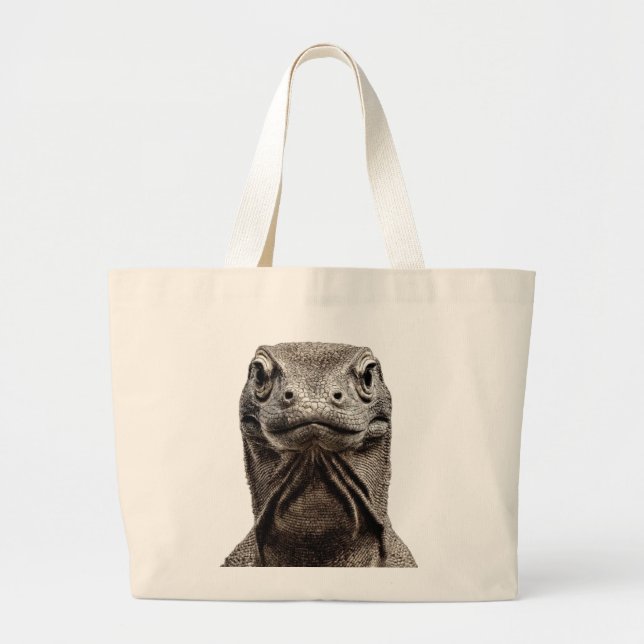Komodo Head Large Tote Bag (Front)