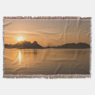 Komodo Island At Sunset Throw Blanket