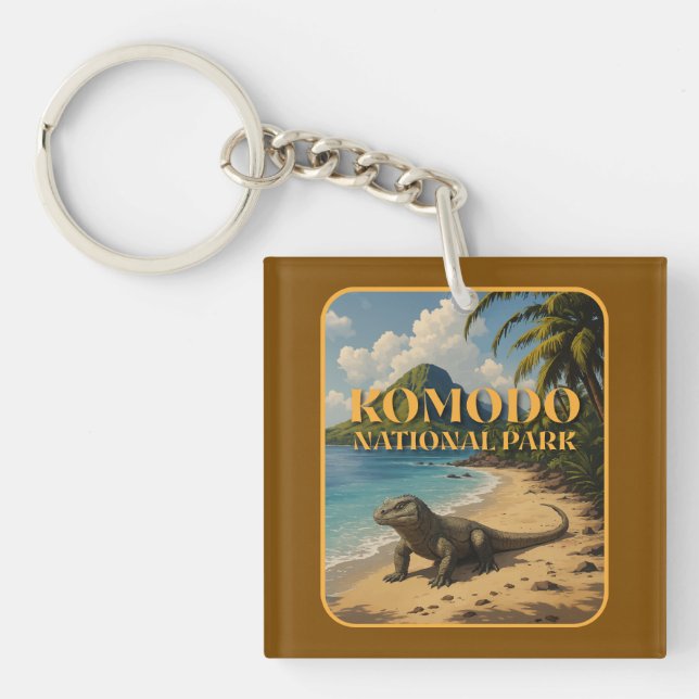 Komodo National Park Indonesia Key Ring (Front)