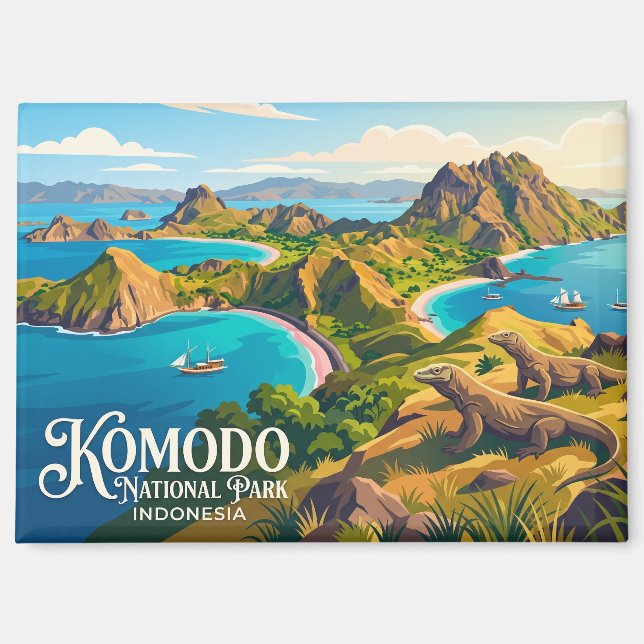 Komodo National Park Indonesia Magnet (Front)