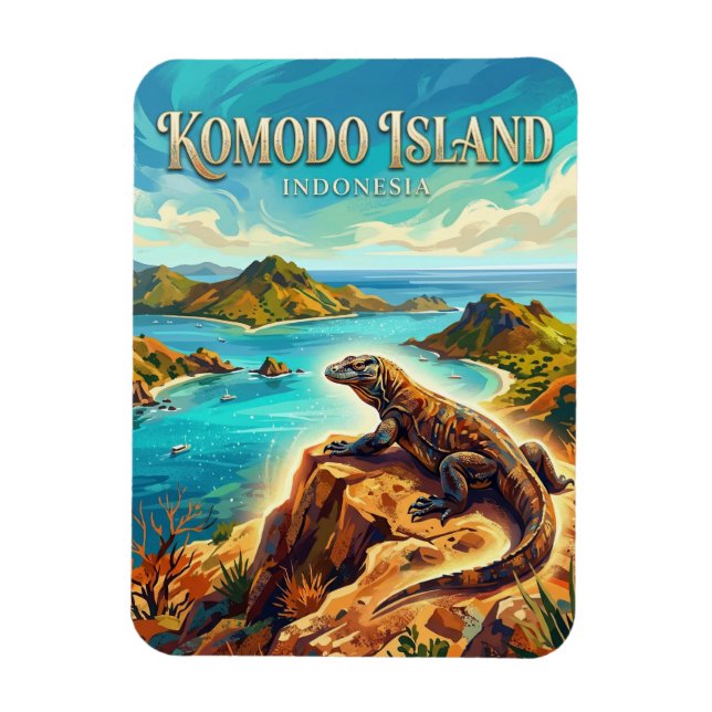 Komodo National Park Indonesia Magnet (Vertical)