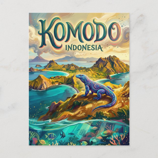 Komodo National Park Indonesia Postcard (Front)