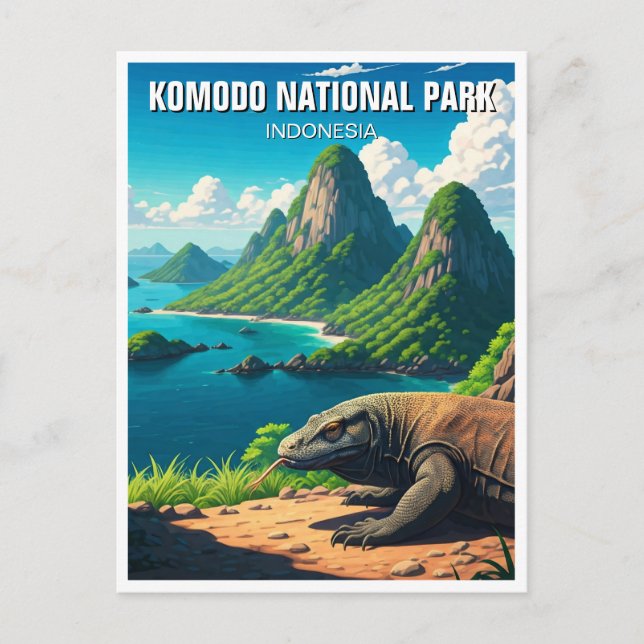 Komodo National Park Indonesia Postcard (Front)