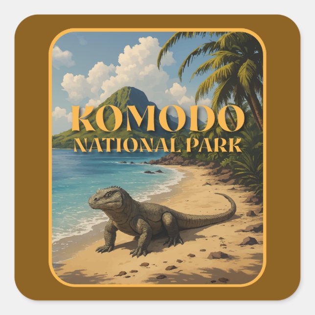 Komodo National Park Indonesia Square Sticker (Front)