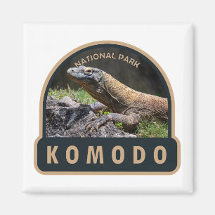 Komodo National Park Indonesia Vintage Magnet
