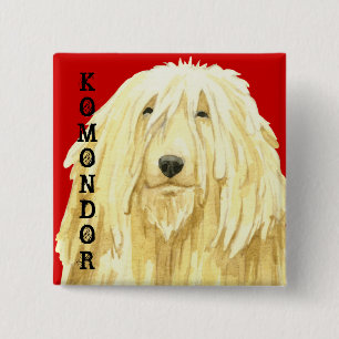 Komondor Colour Block 15 Cm Square Badge