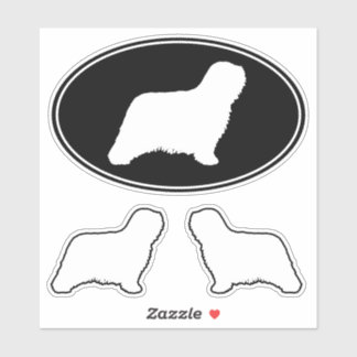 Komondor Dog Breed Silhouettes Vinyl Sticker Set