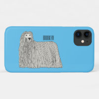 Komondor dog cartoon illustration