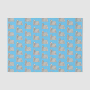 Komondor dog cartoon illustration  tissue paper