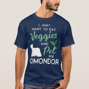 Komondor Funny Vegan Dog Lover Owner Xmas Birthday T-Shirt