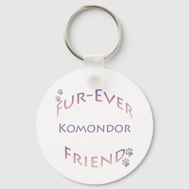 Komondor Furever Key Ring (Front)