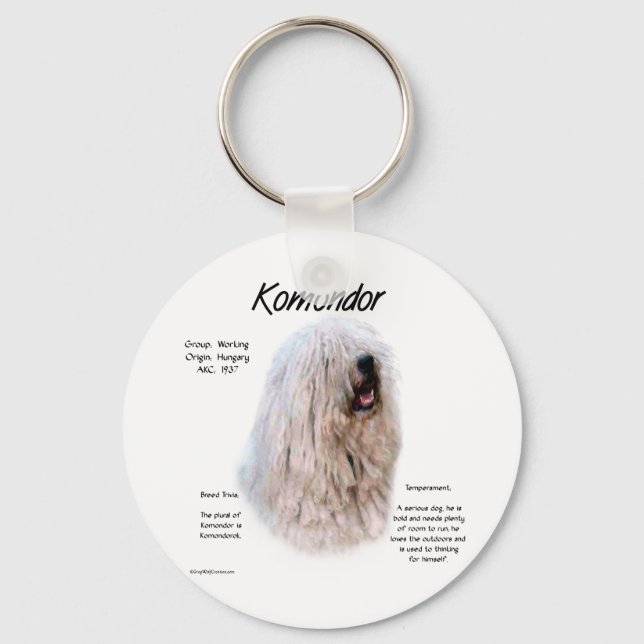 Komondor History Design Key Ring (Front)