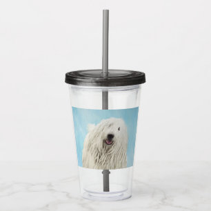 Komondor Painting - Cute Original Dog Art Acrylic Tumbler