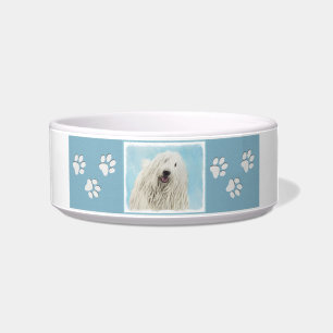 Komondor Painting - Cute Original Dog Art Bowl