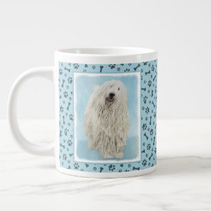 Komondor Painting - Cute Original Dog Art Large Coffee Mug