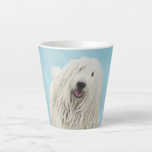 Komondor Painting - Cute Original Dog Art Latte Mug