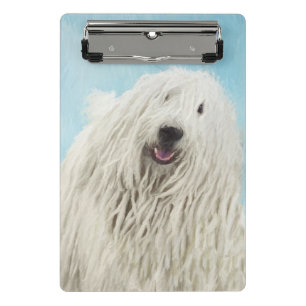Komondor Painting - Cute Original Dog Art Mini Clipboard