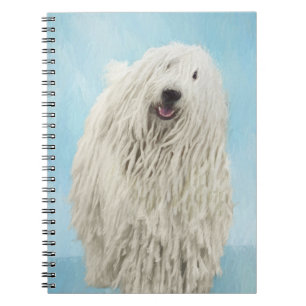 Komondor Painting - Cute Original Dog Art Notebook