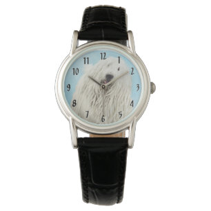 Komondor Painting - Cute Original Dog Art Watch