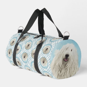 Komondor Painting Hungarian Cute Original Dog Art Duffle Bag