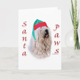 Komondor Santa Paws Holiday Card
