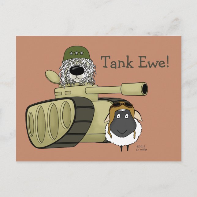 Komondor - Tank Ewe Postcard (Front)