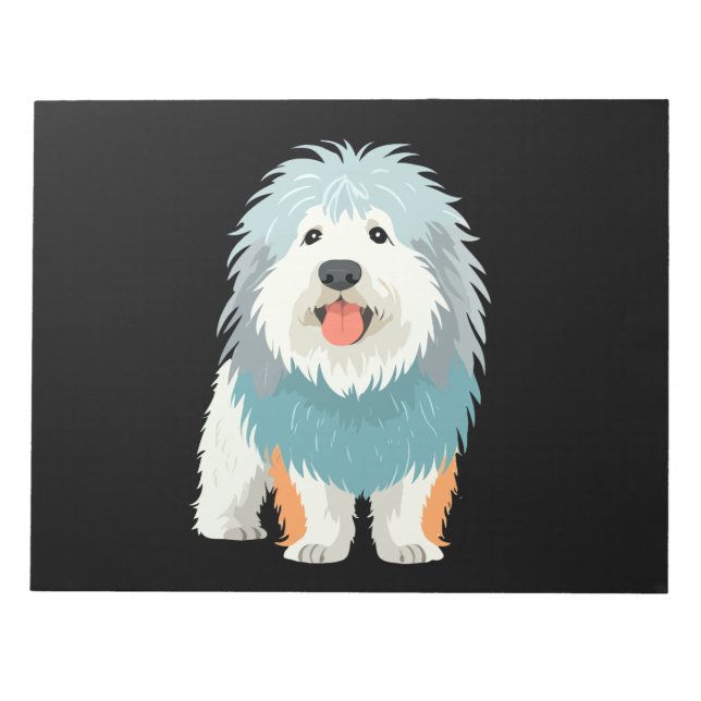 Komondor Vector Art with Vibrant Colours Notepad (Front)