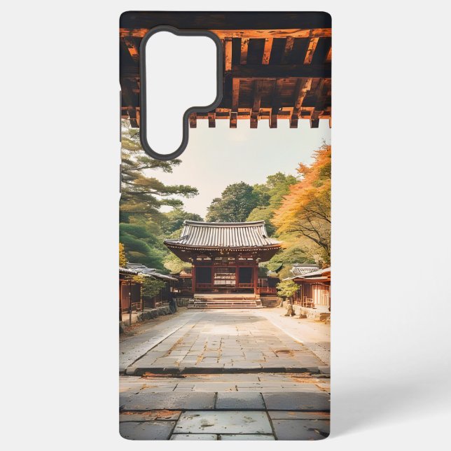 Komorebi - The Sun-Drenched Temple Samsung Galaxy S22 Ultra Case (Back)