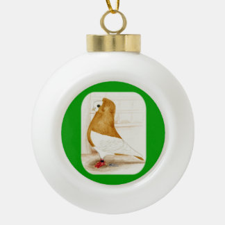 Komorner Yellow Mag Pigeon 1973 Ceramic Ball Christmas Ornament