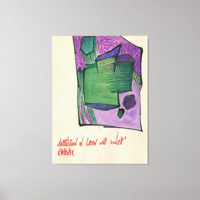 Komposition in Grün und Violett ( Canvas Print (Front)