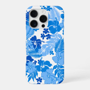 Kona Bay Hawaiian Hibiscus Blue iPhone 16 Pro Case