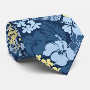 Kona Bay Hawaiian Hibiscus Two-sided Printed Tie